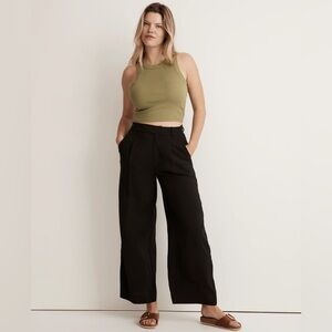 Madewell Supima Ribbed Cutaway Cropped Tank  - Madewell Ribbed Cropped Tank Top